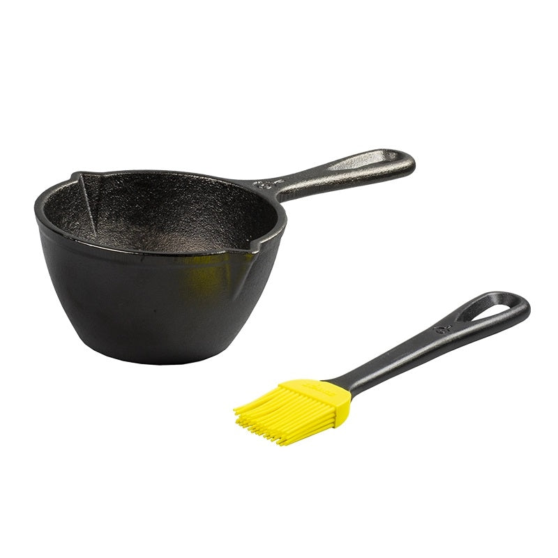  Lodge Cast Iron Silicone Brush Melting Pot, 15.2 oz, Black :  Patio, Lawn & Garden