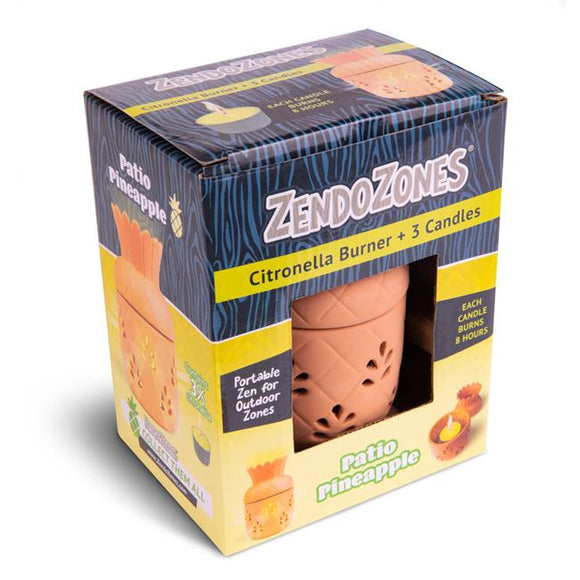 ZendoZones 1 oz Citronella Candle with Holder Candle for Mosquitoes  Pineapple