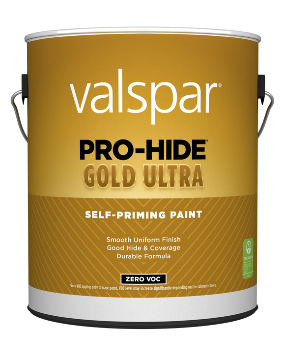 Valspar® Pro-Hide® Gold Ultra Interior Self-Priming Paint Eggshell 1 Gallon Super One Coat White (1 Gallon, Super One Coat White)
