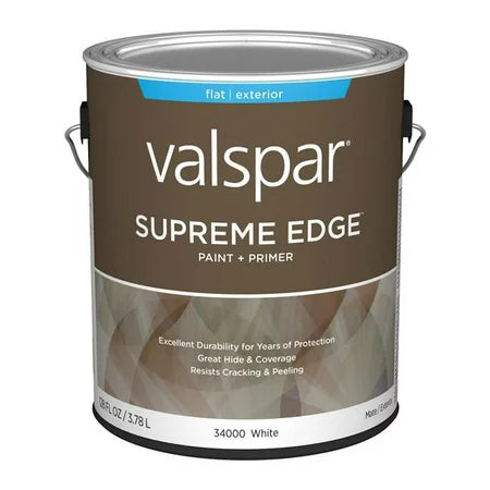 Valspar® Supreme Edge™ Exterior Paint & Primer Flat 1 Gallon White Base