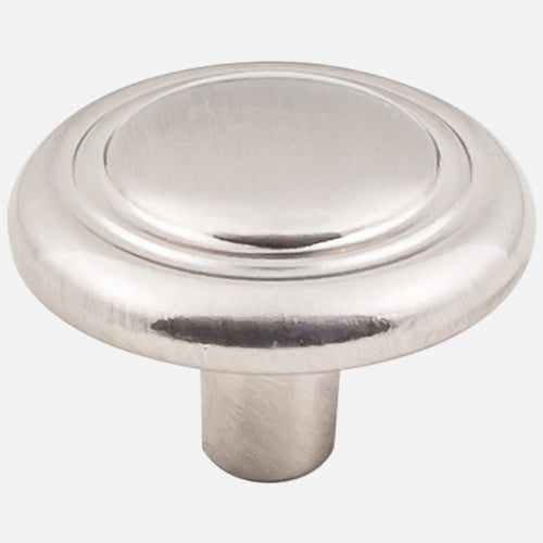 Kasaware 1-1/4 Diameter Traditional Knob with Stepped Ring, 10-pack Satin Nickel Finish (1-1/4, Satin Nickel)