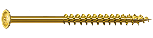 SPAX® T-STAR plus Drive Wafer Head, Partial Thread, Yellow Zinc Coated Cabinet Screw #8 x 1-1/2 in.
