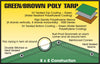 Dize Weathermaster® Brown/Green Poly Tarp (8 X 10 Ft)