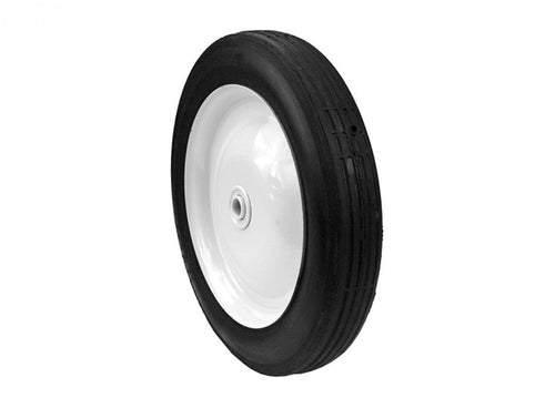 MaxPower 10 in. x 1.75 in. Centered Steel Lawn Mower Wheel with Ribbed Tread