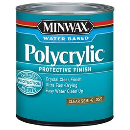 Polycrylic Semi-Gloss Clear Acrylic/Urethane Blend Topcoat, Qt.