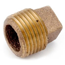 Pipe Plug, Rough Brass, 3/4-In.