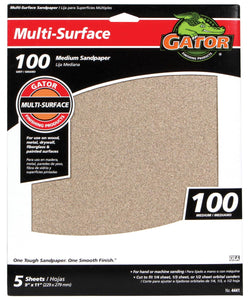 Gator's multi-purpose aluminum oxide sandpaper  100 Grit
