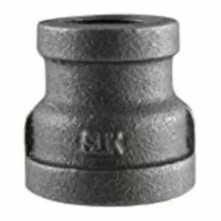 B & K Industries Black Reducing Coupling 150# Malleable Iron Threaded Fittings 1