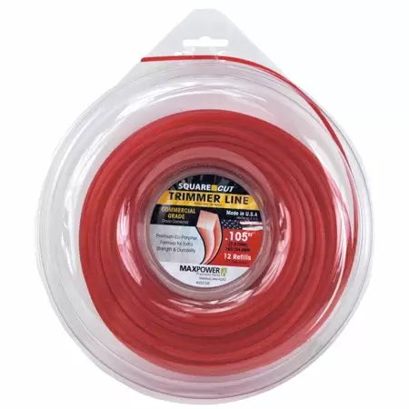 Maxpower .105 X 180' Red Square one Trimmer Line