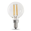 LED Chandelier Light Bulbs, G16-1/2, Candelabra, Soft White, 300 Lumens, 4.5-Watts, 2-Pk.