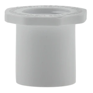 Plumbeeze White PVC Schedule 40 Fittings Spigot x FPT Bushing  1/2 x 1/4