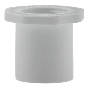 Plumbeeze White PVC Schedule 40 Fittings Spigot x FPT Bushing  1/2