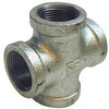 Pipe Fitting, Cross, Galvanized, 1-In.