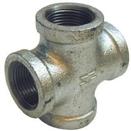 Pipe Fitting, Cross, Galvanized, 1-In.