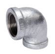 B & K Industries Galvanized 90° Reducing Elbow 150# Malleable Iron Threaded Fittings 1/2" x 3/8"