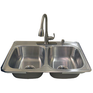 Compass Manufacturing 712-6026 Grab-N-Go 33″ x 22″ x 8″ Stainless Steel Sink Kit