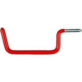 Ladder Screw Hook, Red, 6-In.