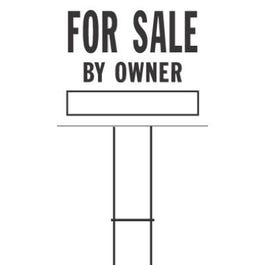 "For Sale By Owner" Sign, Black & White Plastic, 20 x 24-In.