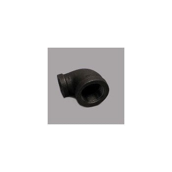 B & K Industries Black 90° Reducing Elbow 150# Malleable Iron Threaded Fittings 1