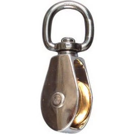 No-Rust Swivel Eye Single Pulley, 1-In.