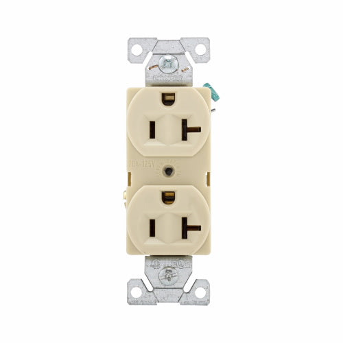 Eaton Cooper Wiring Commercial Specification Grade Duplex Receptacle 20A, 125V Ivory (Ivory, 125V)