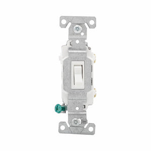 Eaton Cooper Wiring Toggle Switch 15A, 120/277V White