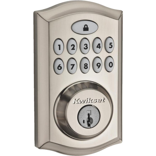 Kwikset SmartCode Traditional Satin Nickel Electronic Deadbolt