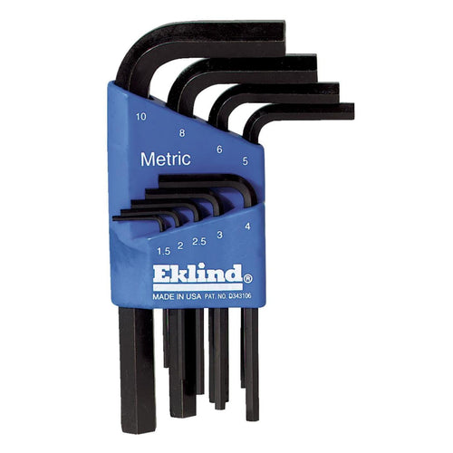 Eklind Metric Short Arm Hex Key Set, 9-Piece