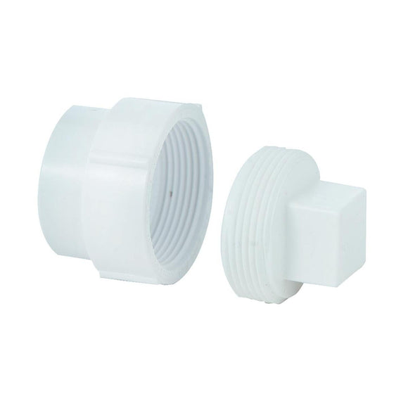 Charlotte Pipe 1-1/2 In. SPG x 1-1/2 In. FIP Schedule 40 DWV PVC Cleanout with Threaded Plug