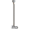 Keeney 5/8 In. x 12 In. Stainless Steel Quick Lock Toilet Supply Tube with Angled Quarter Turn Valve