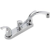 Peerless Dual Handle Lever Kitchen Faucet, Chrome