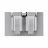 Eaton Cooper Wiring Non-Metallic Single Receptacle Cover 1 Gang, Gray