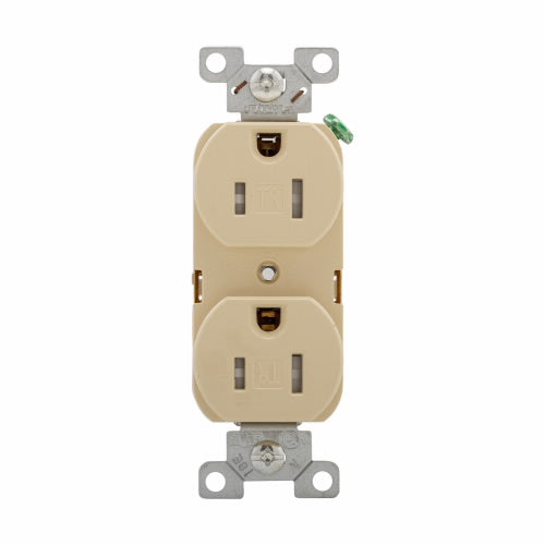 Eaton Cooper Wiring Commercial Specification Grade Duplex Receptacle 15A, 125V Ivory (Ivory, 125V)