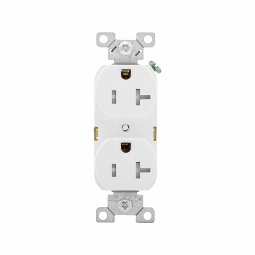 Eaton Cooper Wiring Commercial Specification Grade Duplex Receptacle 20A, 125V White (White, 125V)